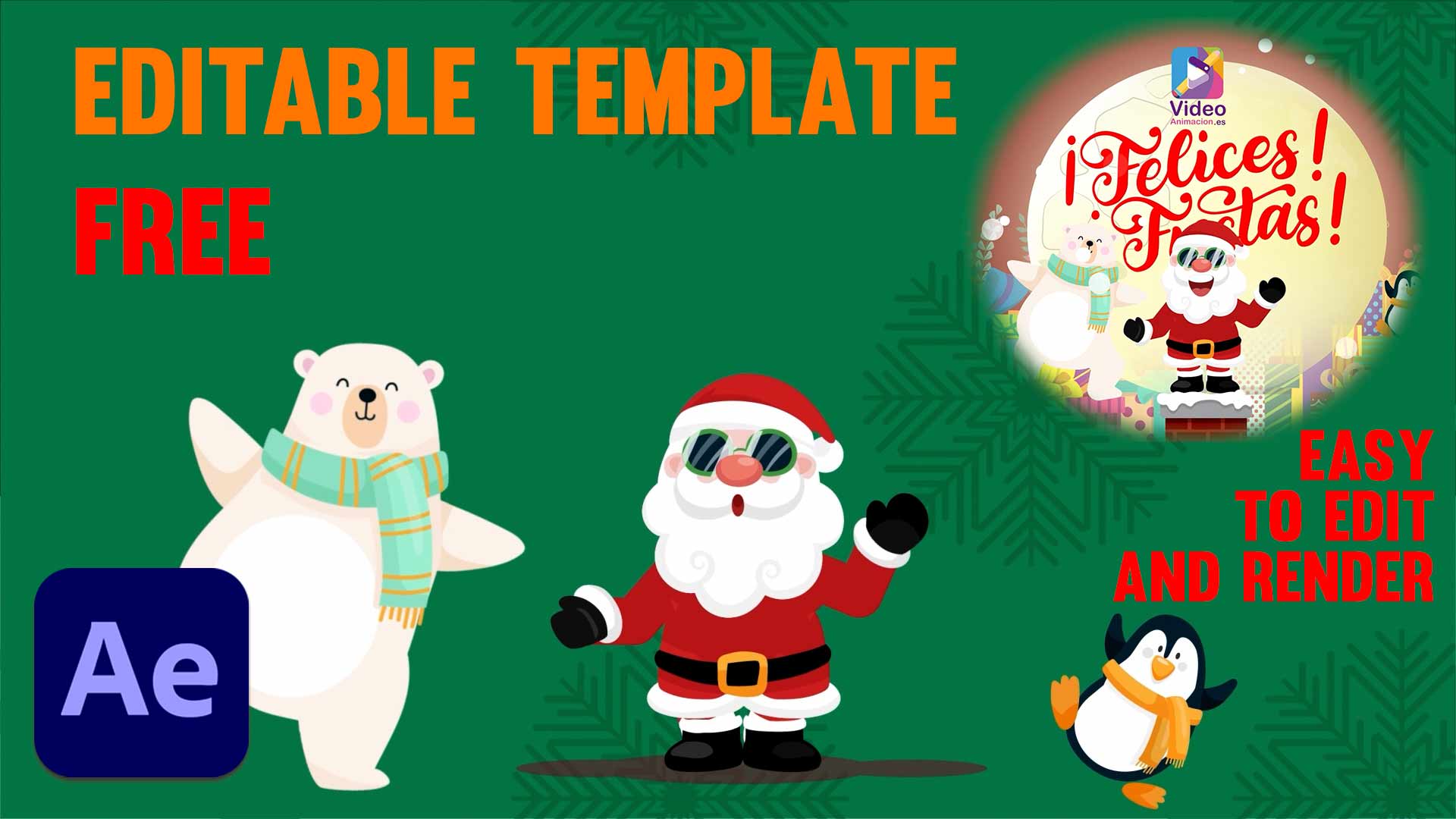 after effects christmas template free download